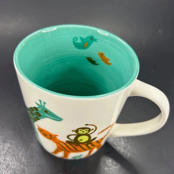 Starbucks 2008 Zoo Animal Mug Missing Color(s) Dark Green Inside and Out ERROR - Picture 9 of 13